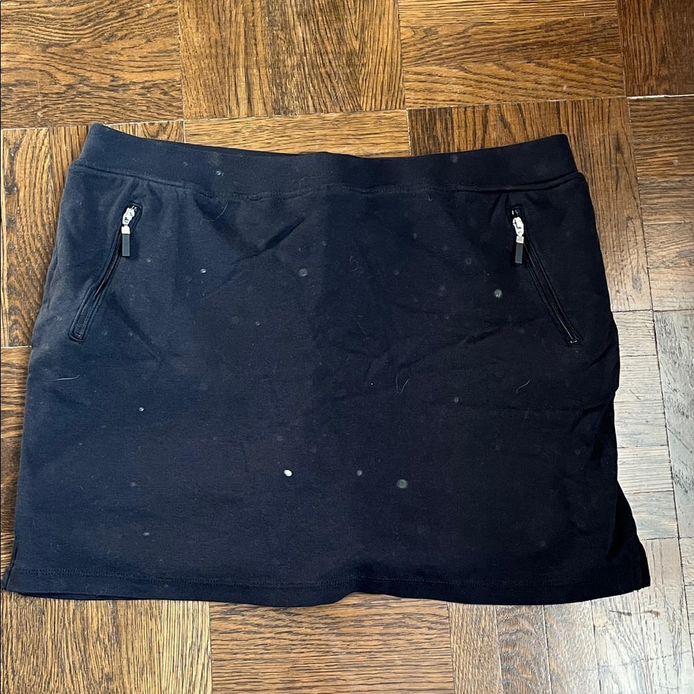Black Women's Skort with Zipper Pockets